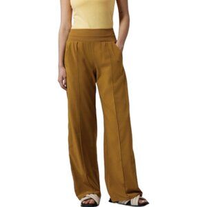 ATHLETA Nolita Wide Leg Pant Size 6 Brass Gold High Waist Pull On Lightweight